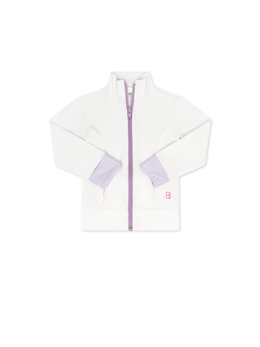 Juliet Jacket - Pure Coconut, Petal Purple Minigingham