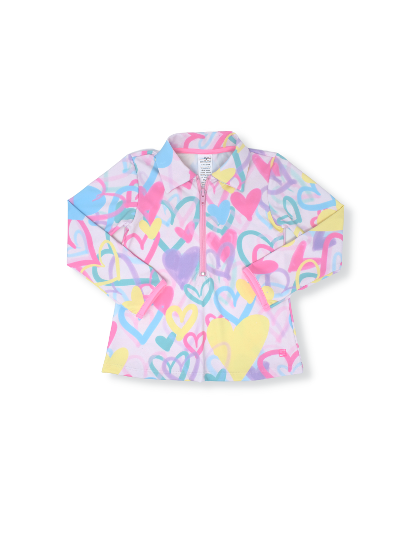 Heather Half Zip - Heart