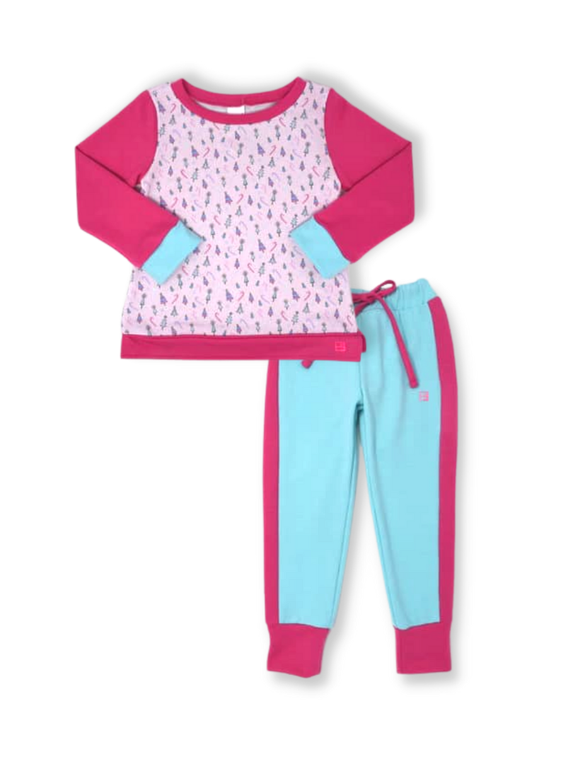 Selena Jogger Set - Christmas Power Pink