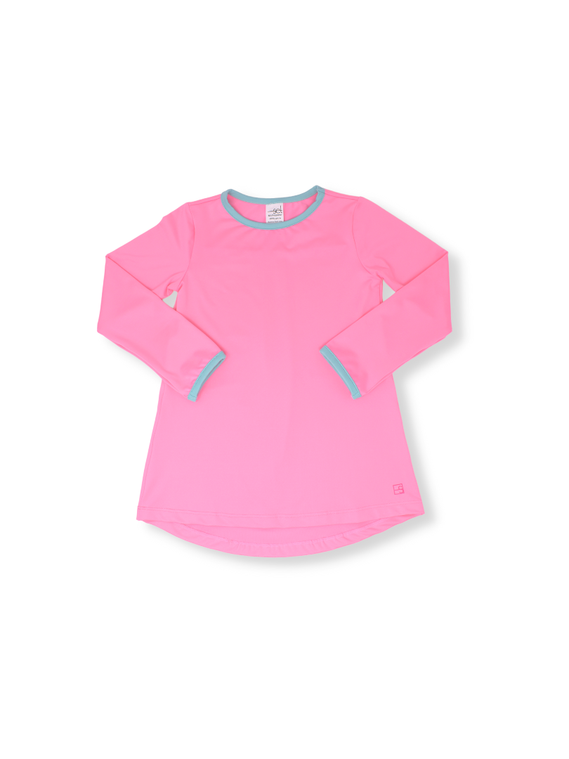 Lindsay Long T LS - Pink/Turq