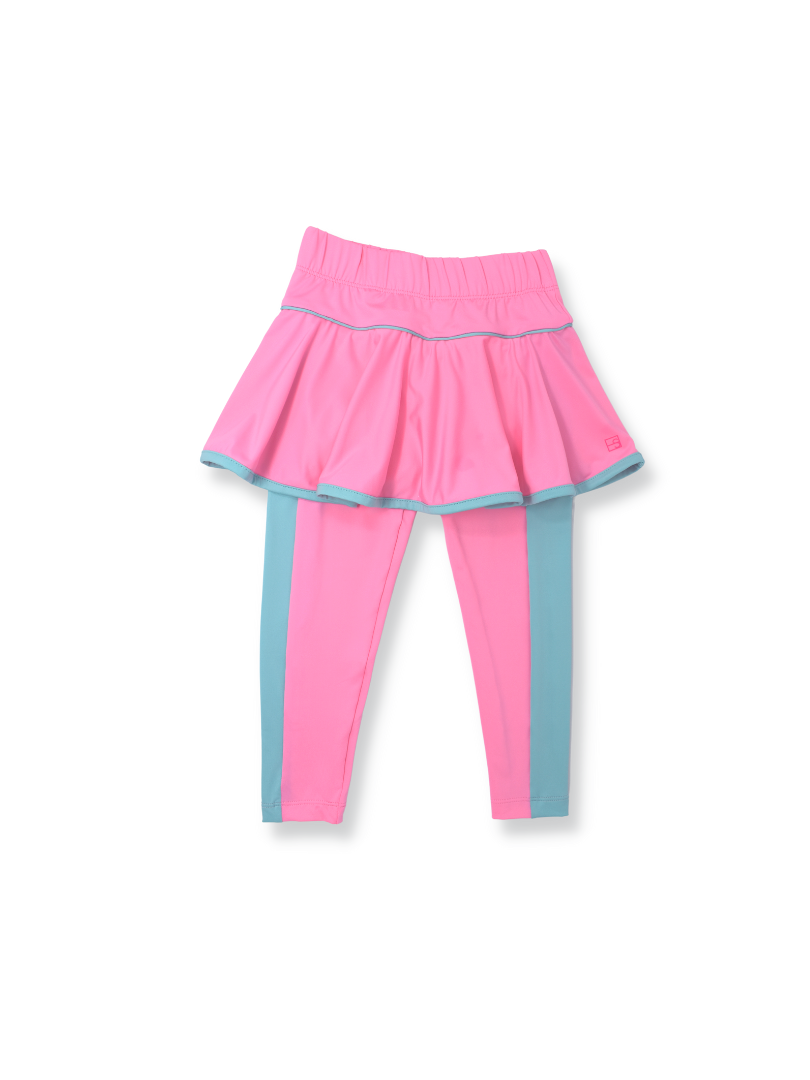 Mallory Legging/Skirt - Flamingo Pink, Totally Turquoise