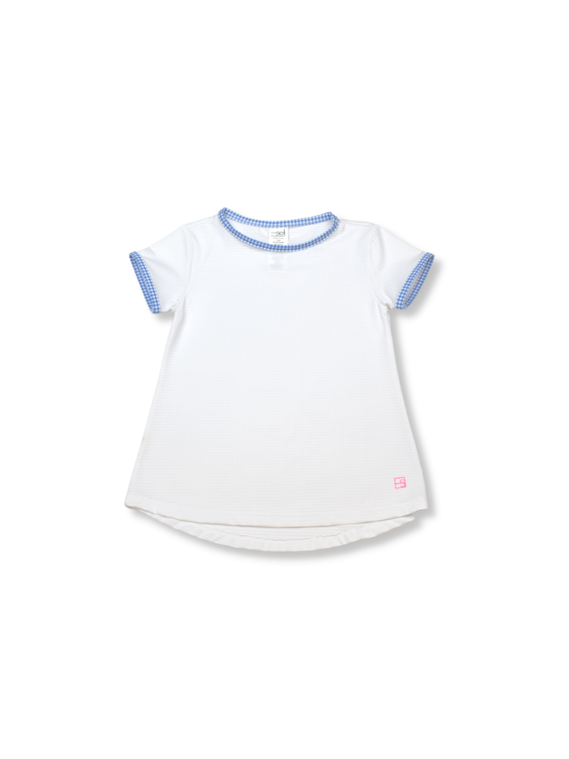 Bridget Basic T - Pure Coconut, Resort Royal Minigingham