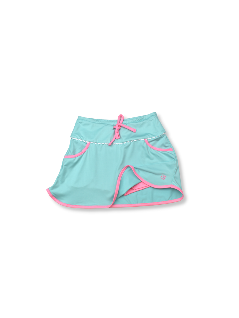 Tiffany Skirt - Totally Turquoise, Flamingo Pink