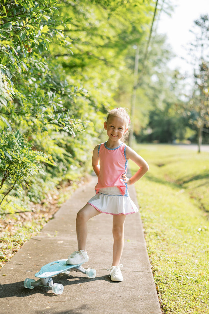 Riley Tank - Flamingo Pink, Resort Royal Minigingham