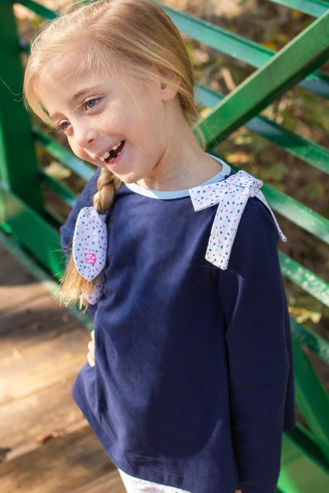 Caroline Legging Set LS - Navy/Fall Floral