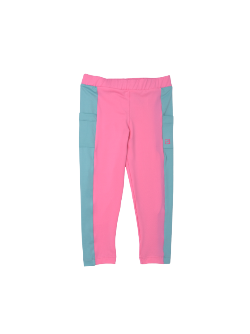 Lila Legging - Flamingo Pink / Totally Turquoise