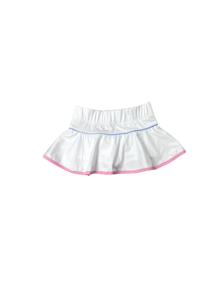 Quinn Skort - Pure Coconut / Power Pink / Resort Royal Minigingham