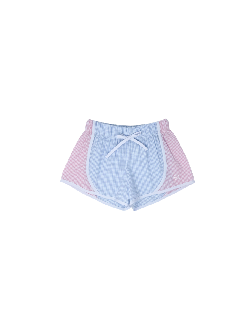 Elise Short - Cotton Candy Blue / Cotton Candy Pink Seersucker