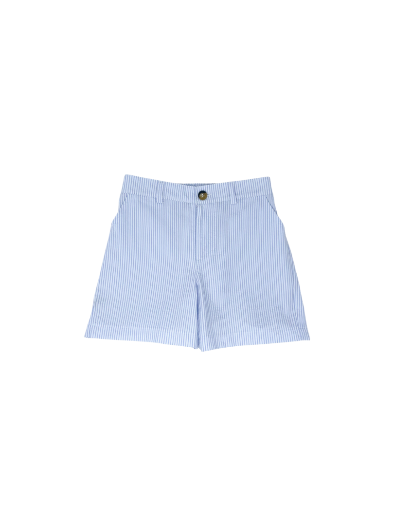 Grant Golf Short - Cotton Candy Blue Seersucker