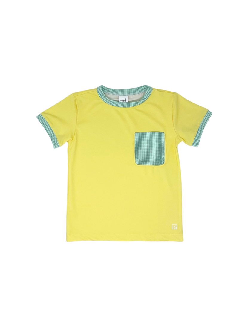 Charlie T Shirt - Luscious Lemonade / Augusta Green Minigingham