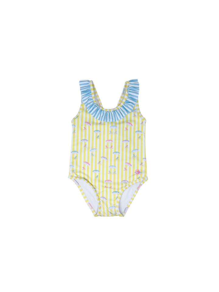 Sarah Swimsuit - Seaside Shade / Cotton Candy Blue Stripe