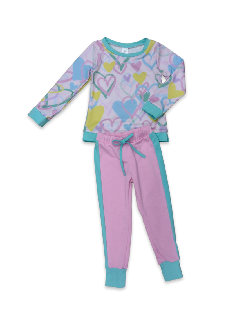 Selena Jogger Set - Heartfelt Hues