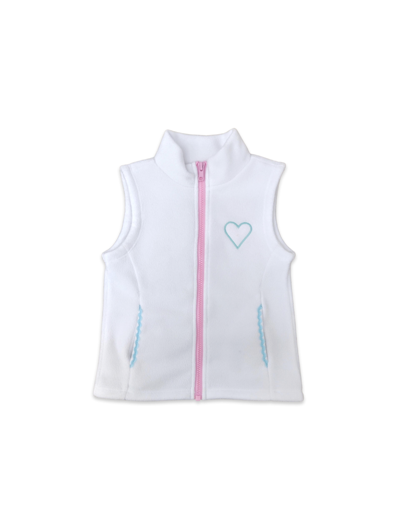 Virginia Vest - Pure Coconut / Flamingo Pink / Totally Turquoise