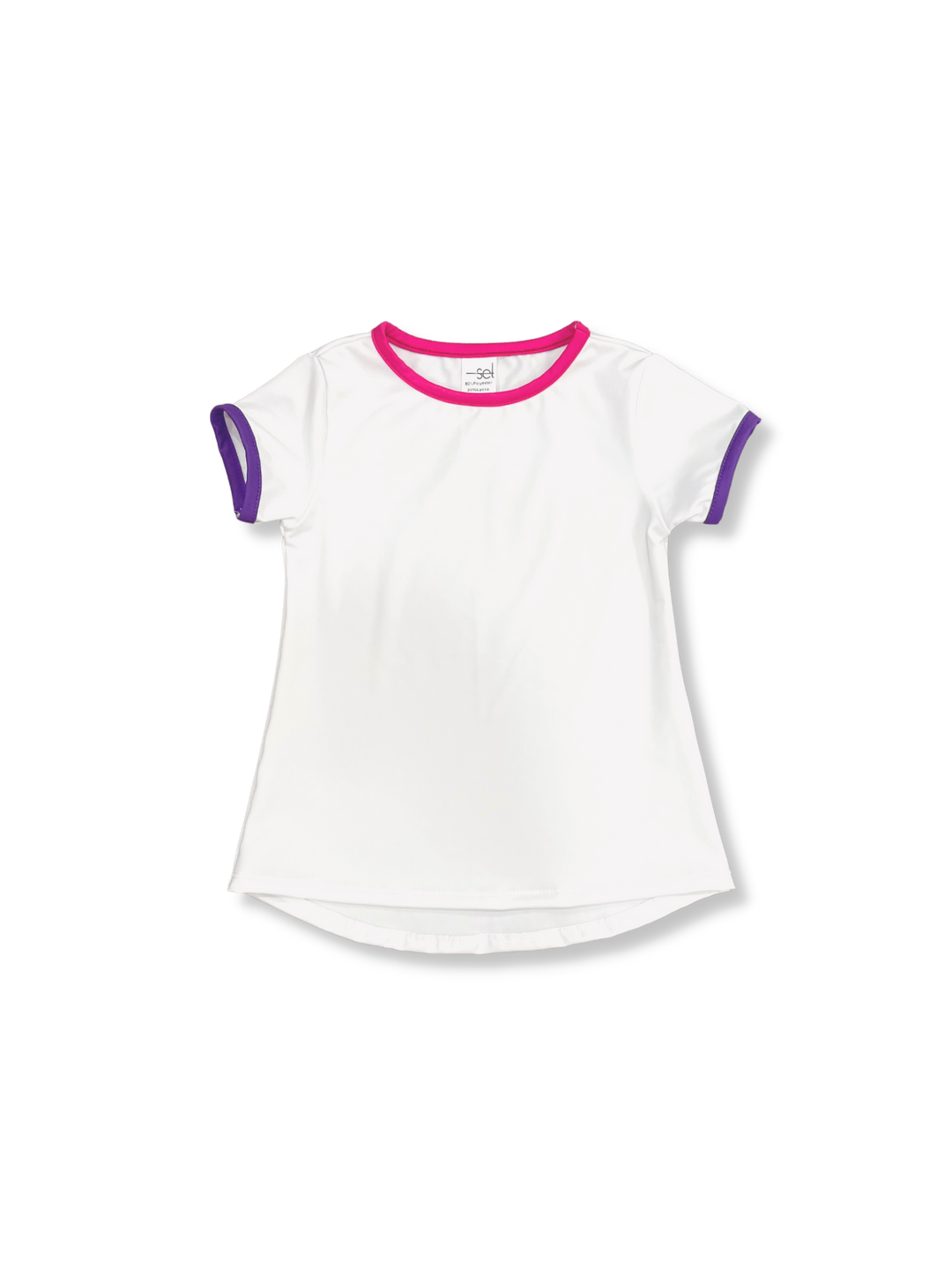 Bridget Basic T - Pure Coconut, Power Pink, Petunia Purple