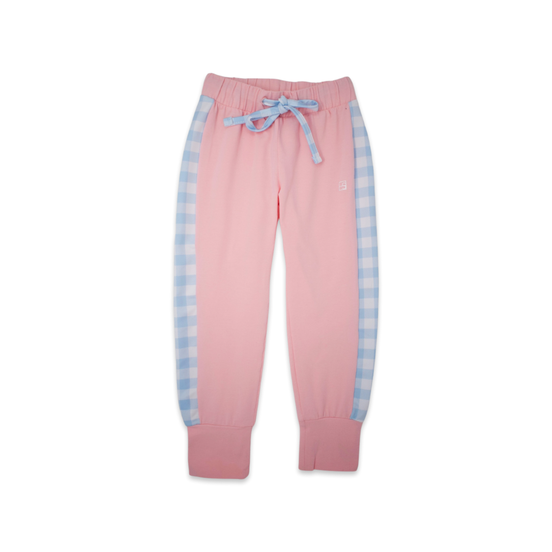 Jemma Jogger - Cotton Candy Pink,  Cotton Candy Blue Buffalo Check