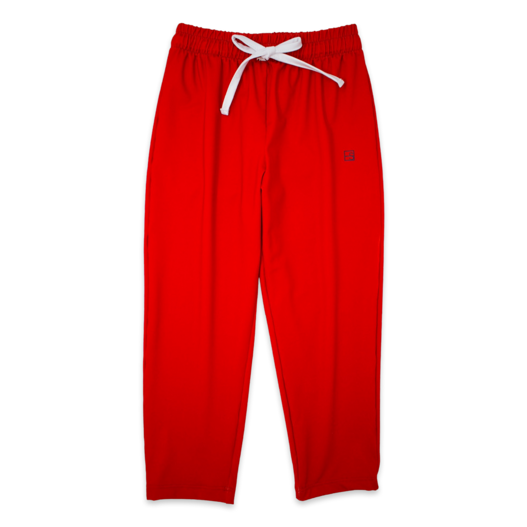 Mason Pant - Candy Apple Red, Pure Coconut