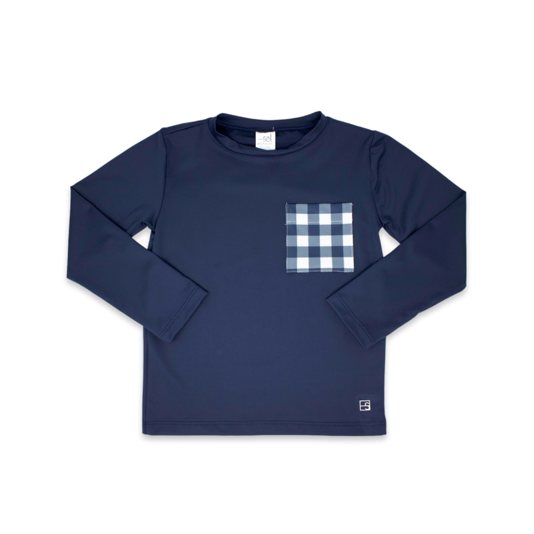 Charlie Shirt, Long Sleeve - Nantucket Navy, Nantucket Navy Buffalo Check