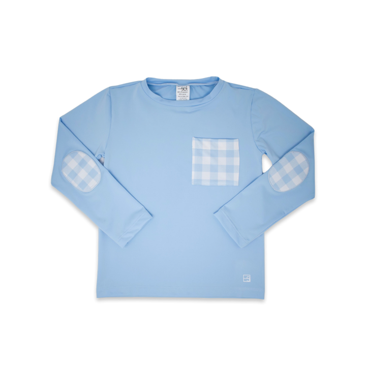 Charlie Shirt, Long Sleeve - Cotton Candy Blue, Cotton Candy Blue Buffalo Check Patch