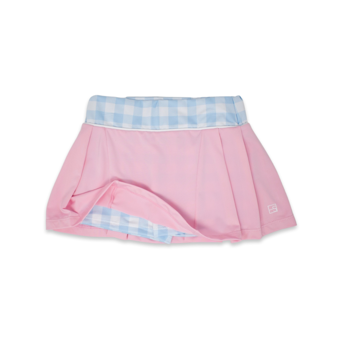 Sarah Skort - Cotton Candy Pink, Cotton Candy Blue Buffalo Check