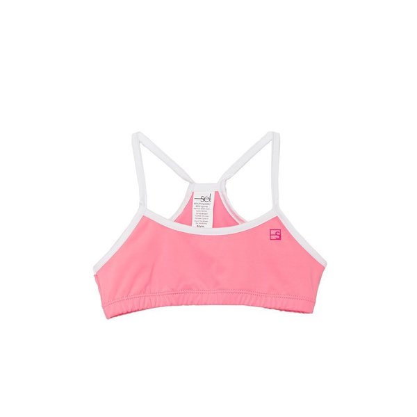 Briana Sports Bra - Flamingo Pink, Pure Coconut