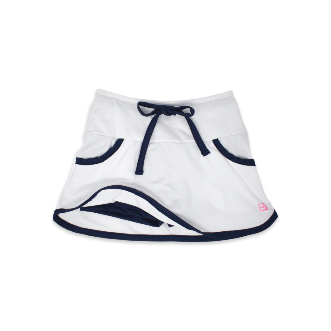 Tiffany Skort - Pure Coconut, Nantucket Navy