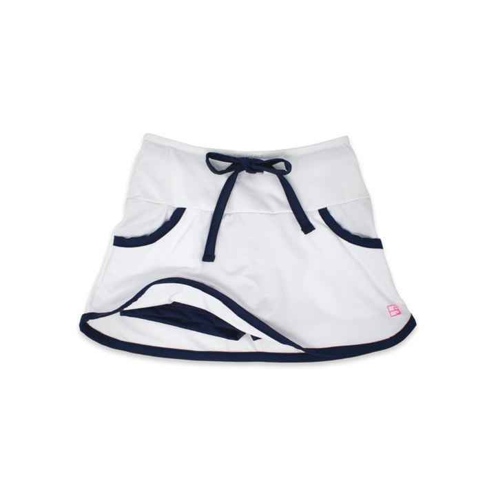 Tiffany Skort - Pure Coconut, Nantucket Navy