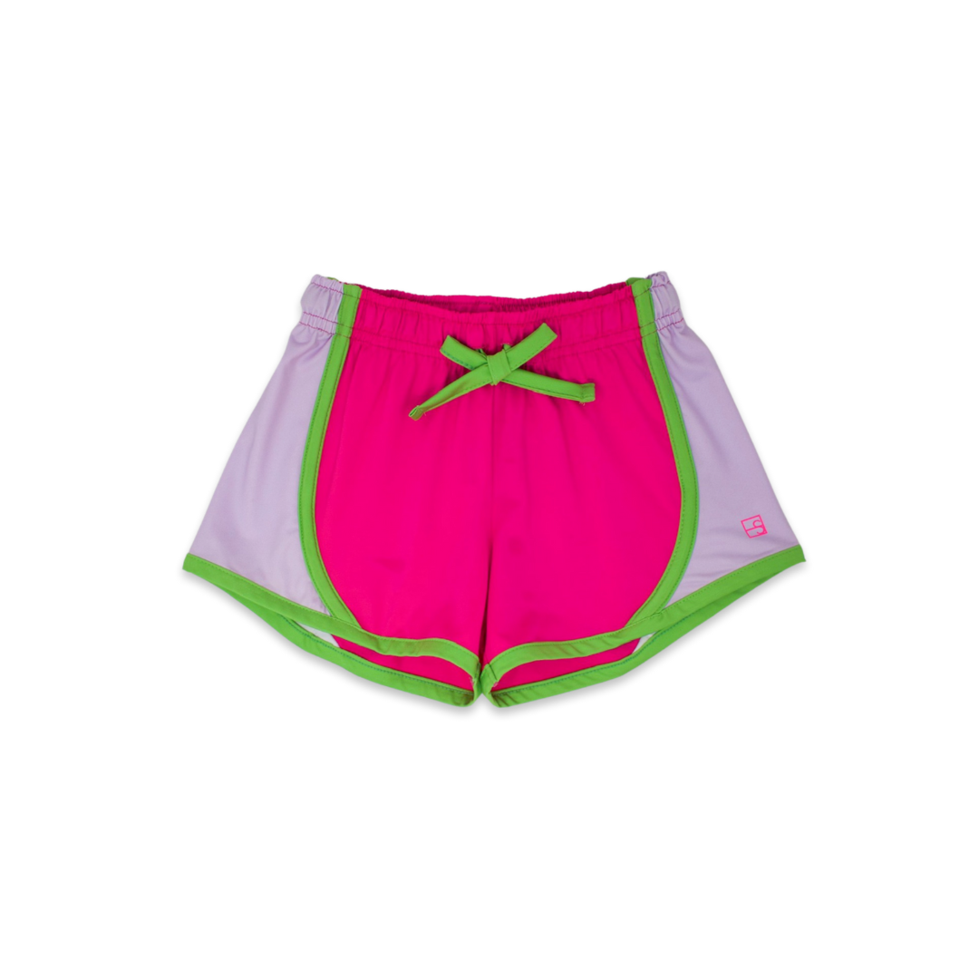 Elise Short - Power Pink, Petal Purple, Lime Green