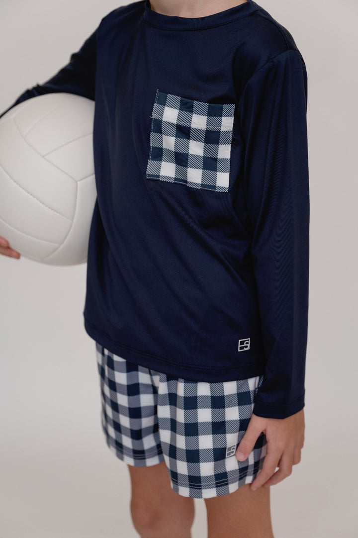 Charlie Shirt, Long Sleeve - Nantucket Navy, Nantucket Navy Buffalo Check