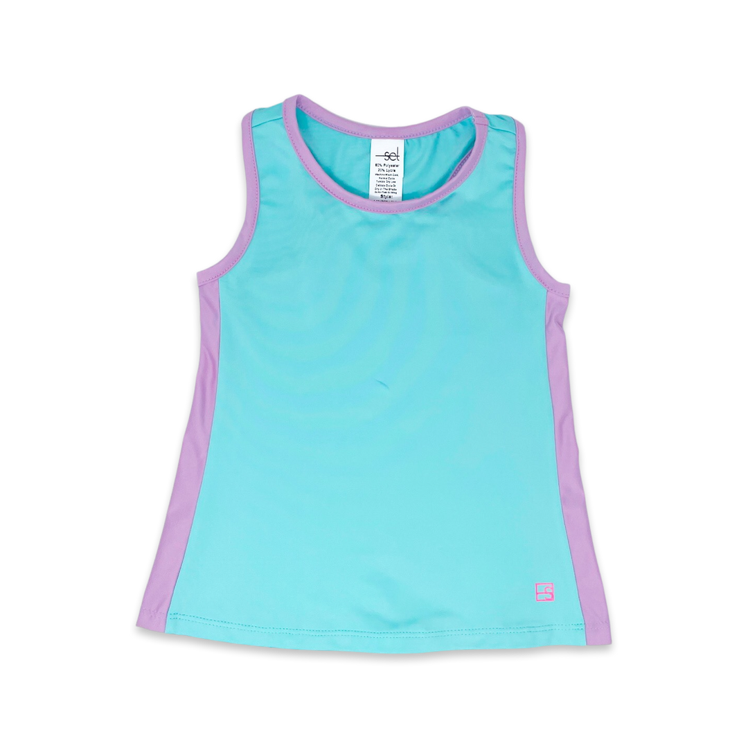 Riley Tank - Totally Turquoise, Petal Purple