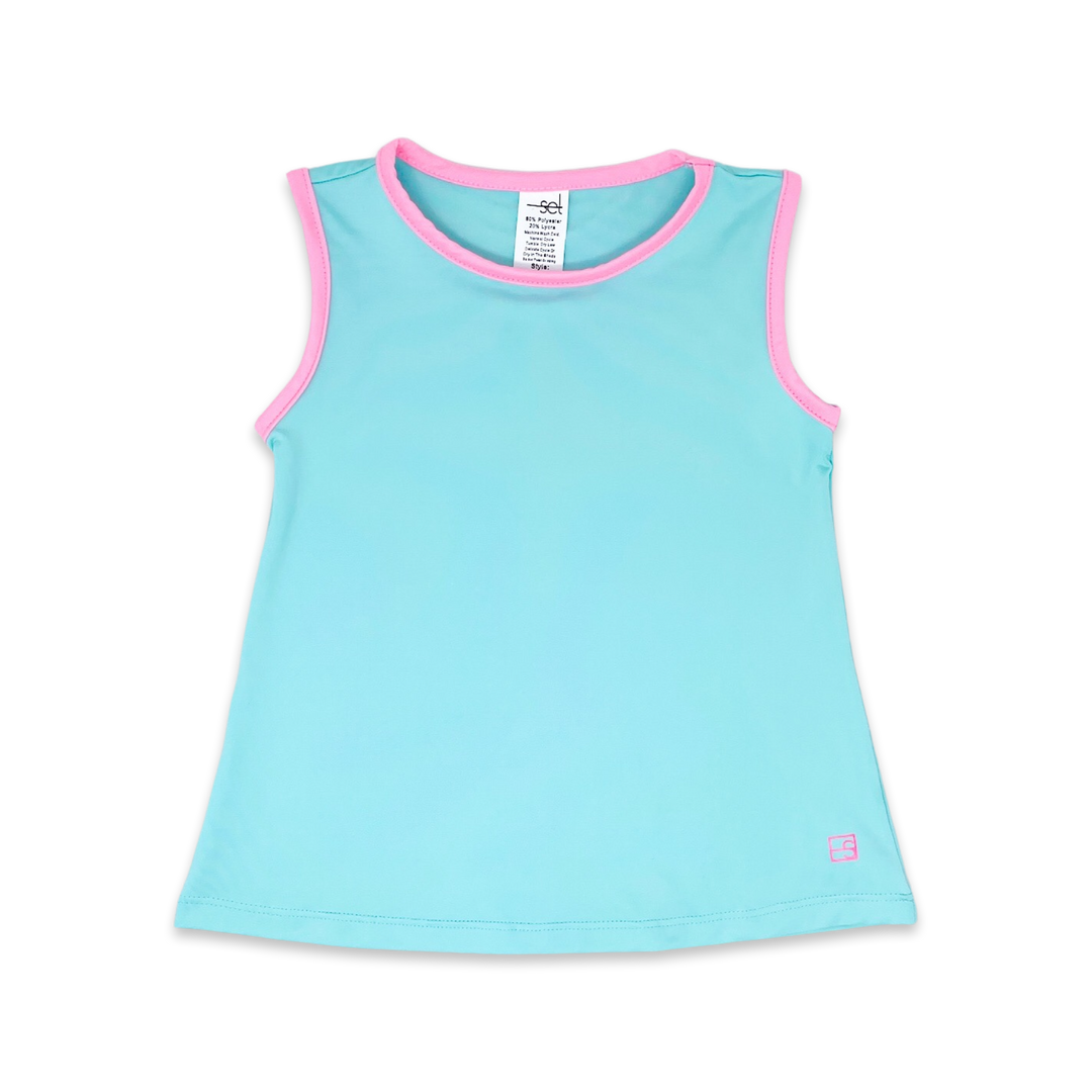 Tori Tank - Totally Turquoise, Flamingo Pink