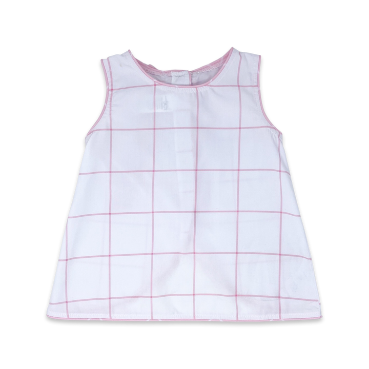 Channing Top - Pink Windowpane