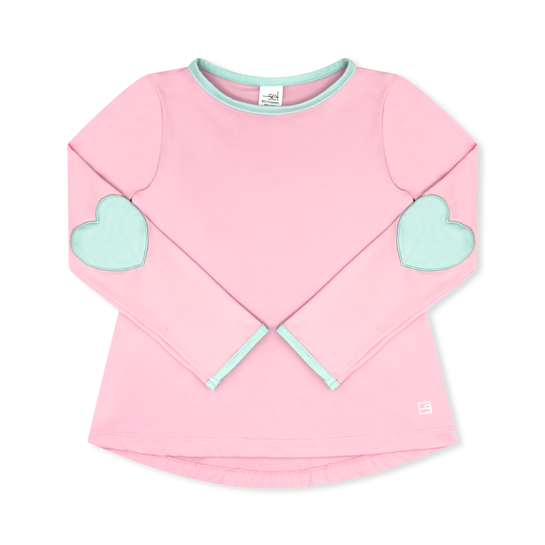 Kylie T Long Sleeve - Cotton Candy Pink, Cool Mint, Mint For FUn