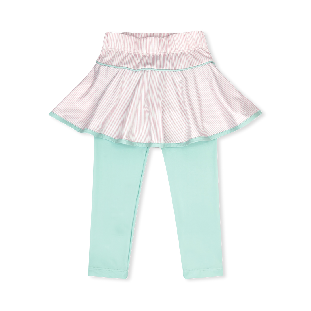 Mallory Legging Set - Cotton Candy Pink Ministripe, Cool Mint