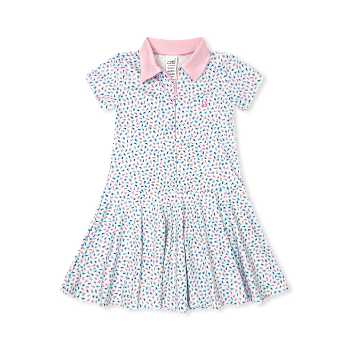 Olivia Dress - Kindness Blooms Floral, Cotton Candy Pink