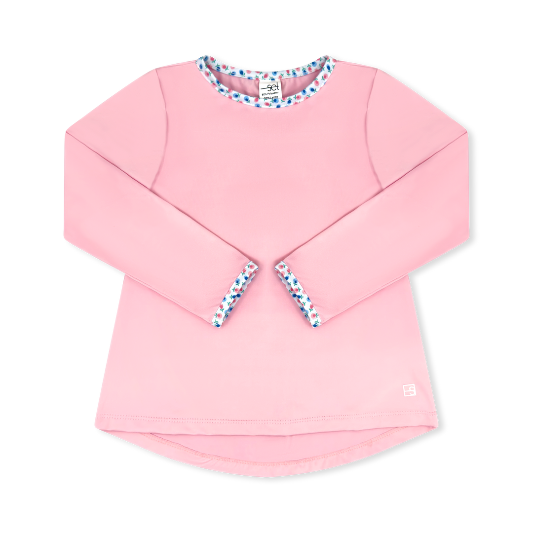 Taylor T Long Sleeve - Cotton Candy Pink, Kindness Blooms Floral