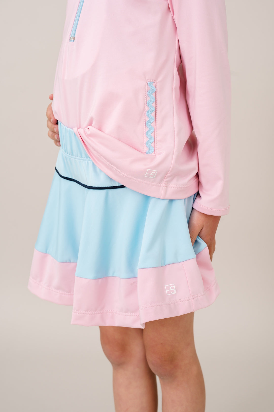 Amber Skort - Cotton Candy Blue, Cotton Candy Pink