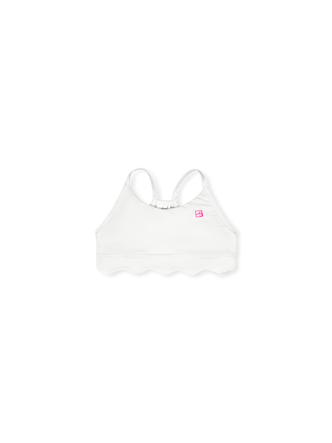 Becca Scallop Sports Bra - Pure Coconut