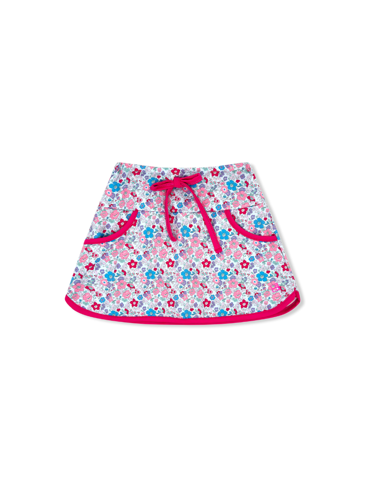 Tiffany Tennis Skort - Bloomberry Floral, Power Pink